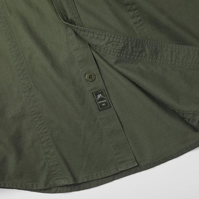 Camisa Comprida Military Com Bolsos, Botões e Design Único Original - Brinde: Relógio A Prova D'Água MASCULINO - ROUPAS - CAMISA 5 Dm Stores
