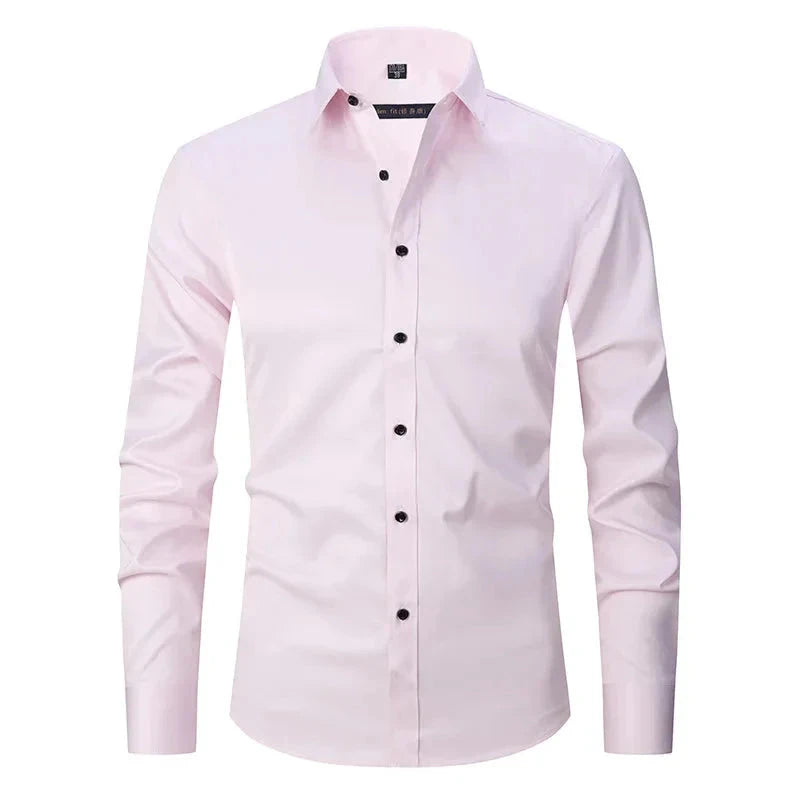 Camisa Social Masculina Elástica Slim Fit G3- Camisa social 02 Sr Aflha Rosa 39