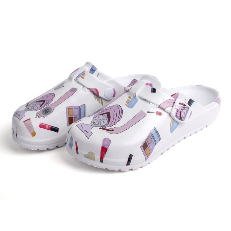 Chinelo Ortopédico Antiderrapante Impermeável | DryComfort Calçados (Chinelo Ortopédico 3) Dm Stores 36 Branco estampa Maquiagem