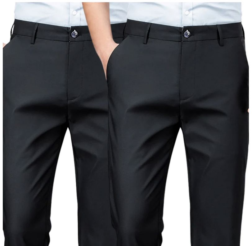 COMPRE 1 E LEVE 2 | Calça Social Clássica Alfaiataria Gentleman 2024 + Brinde Cinto Social Couro MASCULINO - ROUPAS - CALÇA 10 Dm Stores Preta + Preta P (38)