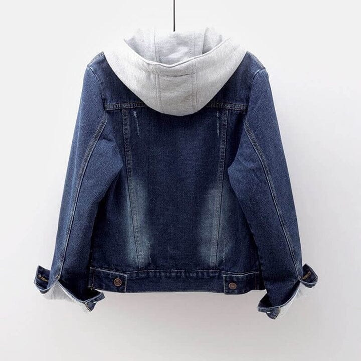 Jaqueta Jeans Feminina Com Capuz FEMININO - VESTUÁRIO - JAQUETA JEANS 2 Dm Stores