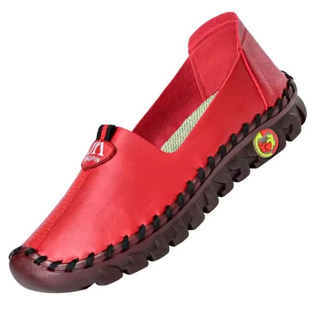 Sapatilha Delicatta Ortopédica - Em Couro FEMININO - CALÇADOS - SAPATILHA 1 Dm Stores Vermelho 33
