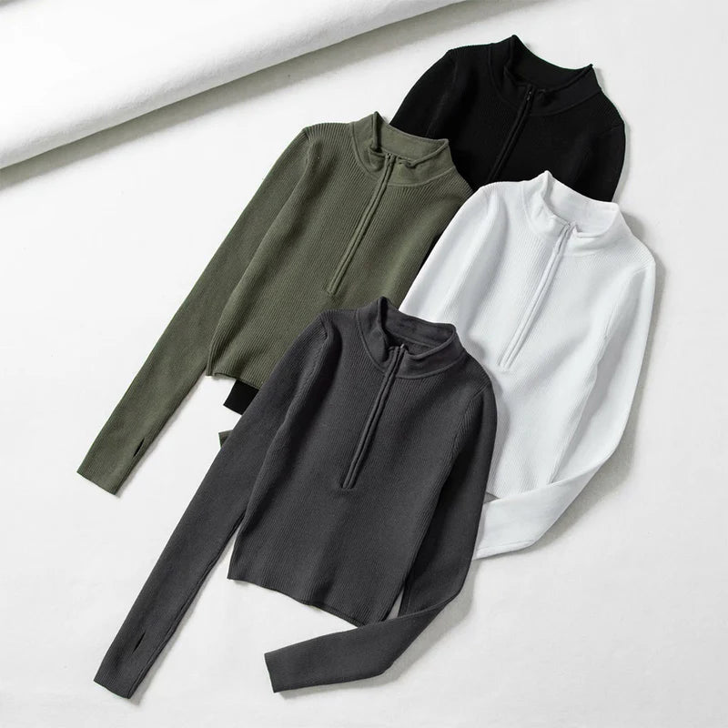 Suéter Feminino com Zíper e Gola Alta | ZipCozy Roupas (Suéter Feminino 1) Dm Stores