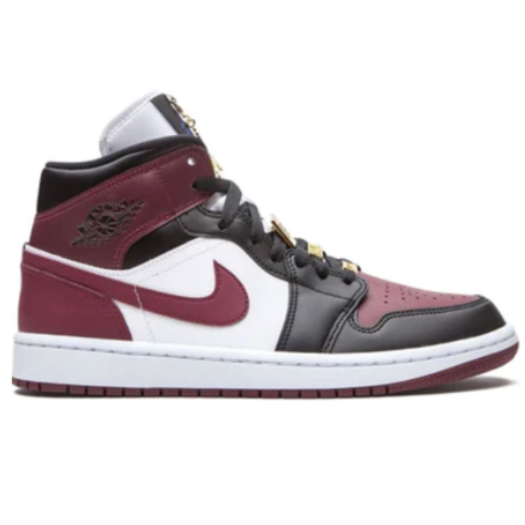 Tênis Air Jordan 1 Mid Dark Beetroot Tênis Air Jordan 1 Mid Dark Beetroot Dm Stores