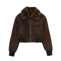 Jaqueta Feminina com Gola Alta Modelagem Solta Dupla Face – (Promoção de Inverno 2026)
