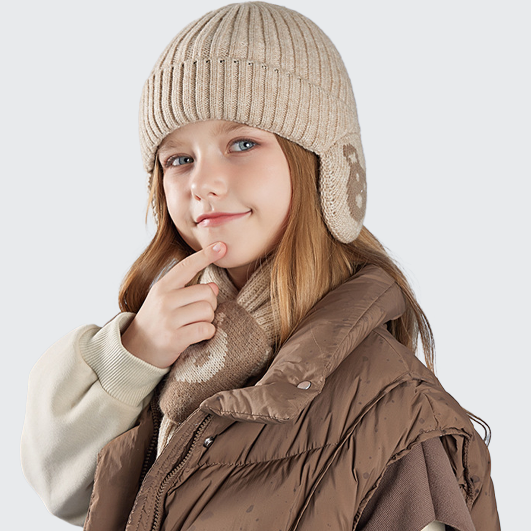 Gorro e Cachecol Infantil de Inverno