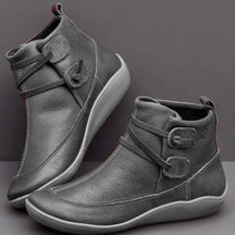 Bota Feminina de Couro FEMININO - CALÇADOS - BOTA 1 Dashui Cinza 35 
