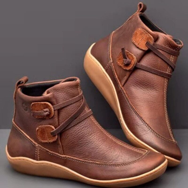 Bota Feminina de Couro FEMININO - CALÇADOS - BOTA 1 Dashui Marrom 35 