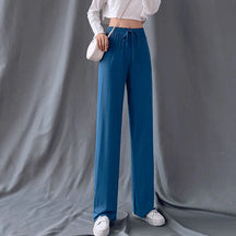 Calça de Seda Feminina - SilkPants Roupas (Calça Feminina 5) Dm Stores PP Azul 