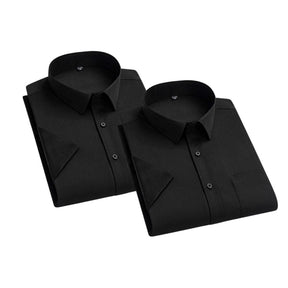 Camisa Empresarial SlimFit Premium [Pague1 Leve2] MASCULINO - ROUPAS - CAMISETA 4 Dm Stores Preto+Preto P 