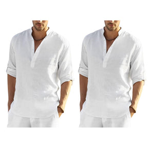 Camisa Masculina Bata Panamá [COMPRE 1 LEVE 2] Roupas (Camisa Masculina 2) Dm Stores P Branca/Branca 