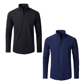 Camisa Social Ultra Tech - Compre 1 Leve 2 MASCULINO - VESTUÁRIO - CAMISA ULTRA TECH Dm Stores Preto Azul Marinho P