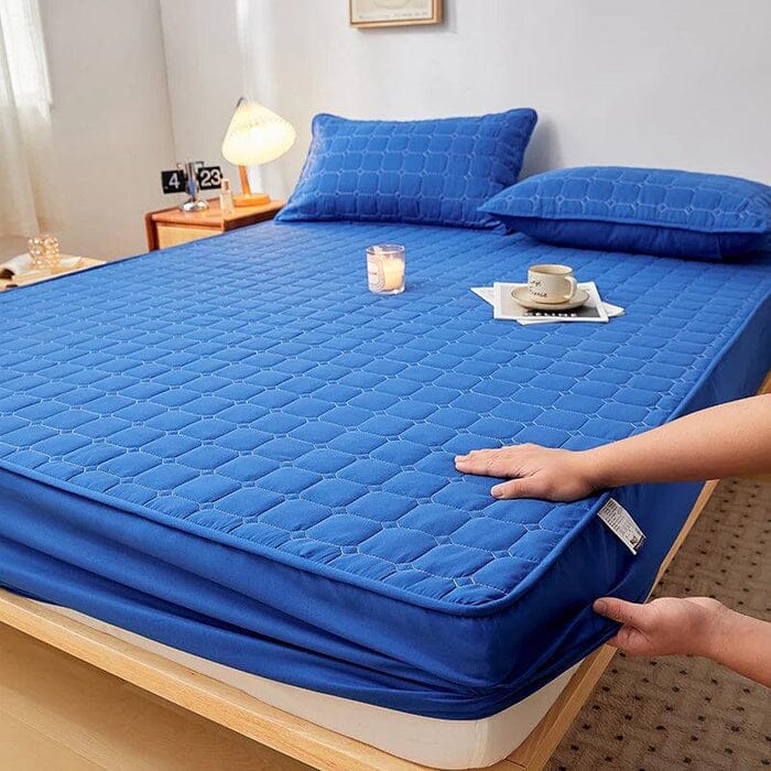 Capa Para Colchão Impermeável MaxFlex + 2 Fronhas Luxo UNISSEX - CASA - CAPA PARA COLCHAO 1 Dm Stores Azul SOLTEIRO (200x90CM) 