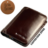 Carteira Masculina em Couro ULTRA DEFENSE - AntiFurto MASCULINO - ACESSORIOS - CARTEIRA 1 Dm Stores Coffee (sem ziper) 