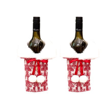 Encantos de Natal - Roupa Festiva para Garrafa de Vinho [Compre 1 Leve 2] UNISSEX - DECORAÇAO - CAPA DE VINHO NATALINO 1 Dm Stores Vermelho/Vermelho 