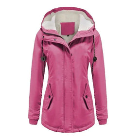 Jaqueta Parka Feminina Forrada com Lã para Inverno Glacier