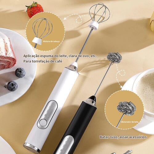 Mixer Portátil Multiuso – Batedor Elétrico para Café, Leite e Bebidas UNISSEX - COZINHA - MIXER Dm Stores 