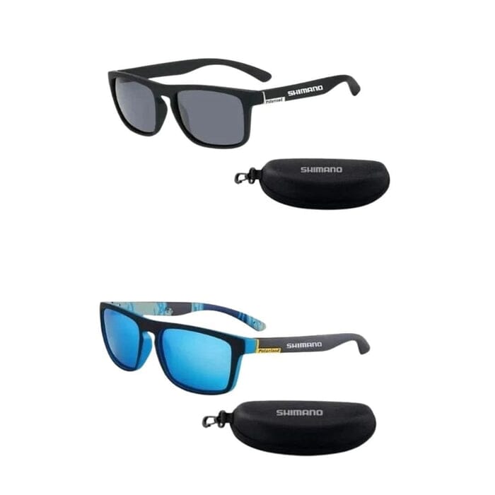 Óculos Shimano Polarizado Uv 400 [Compre 1 Leve 2] UNISSEX - ACESSORIOS - OCULOS 4 Dm Stores Preto + Azul 