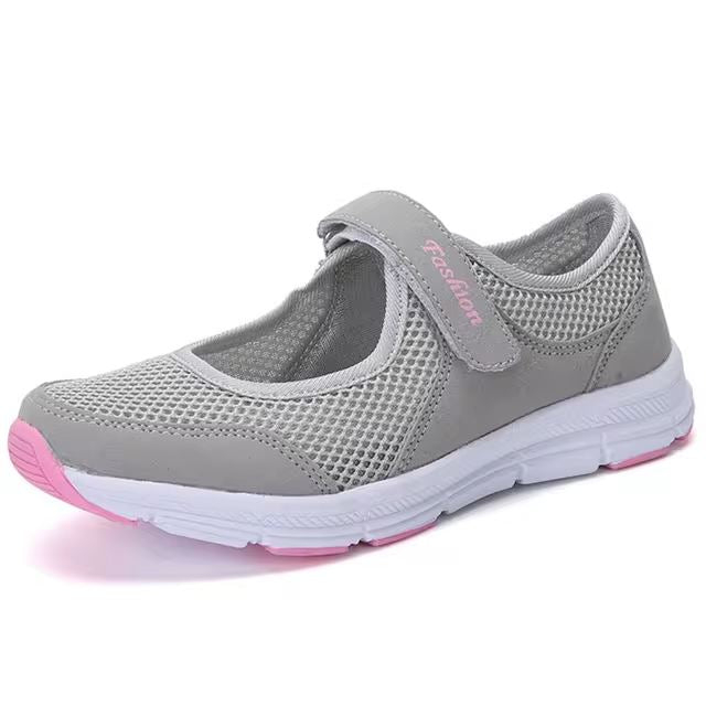 Sapatilha Casual Feminina Ortopédica Slip-On FEMININO - CALÇADOS - SAPATILHA 3 Dm Stores Cinza com Rosa 33 