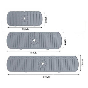 Tapete Absorvente para Torneira de Cozinha - Protege a Bancada da Pia com Microfibras de Silicone UNISSEX - COZINHA - TAPETE TORNEIRA 1 Dm Stores Cinza 35CM 