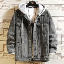 Jaqueta Jeans com Forro de Moletom - DenimComfort Roupas (Jaqueta Masculina 1) Dm Stores Cinza PP 