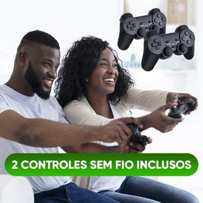 Super Game Stick Retrô - 10.000 Jogos 4K + 2 Controles de Brinde